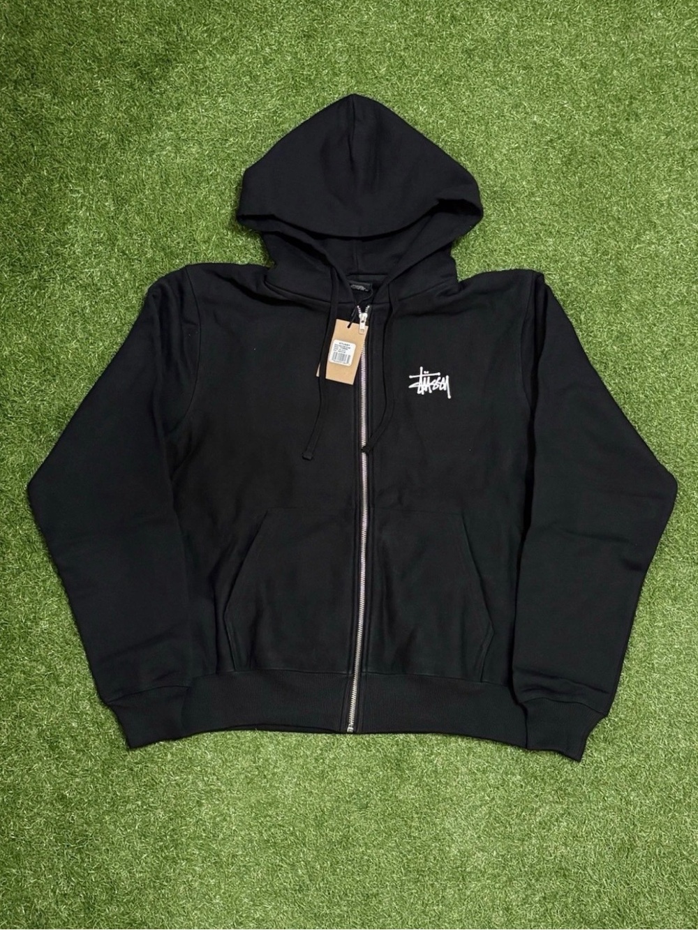 Black Stussy Zip Up